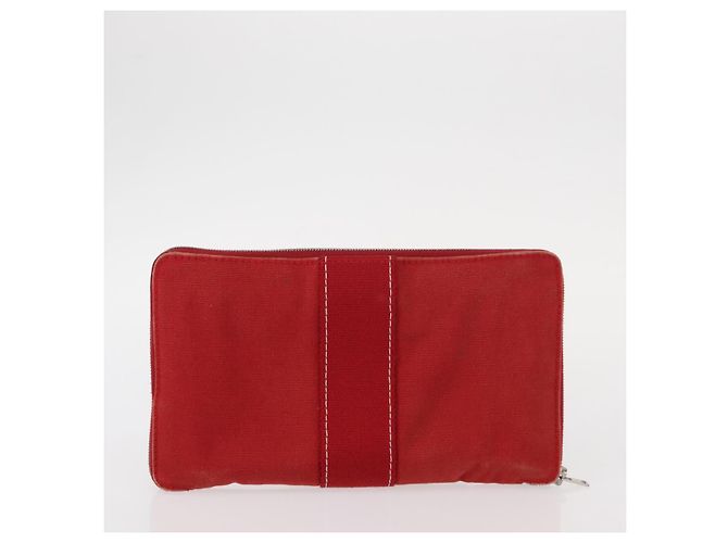 Portafoglio Epi Louis Vuitton Hermes 2 pezzi Tela Rossa Verde LV Auth ka174 Rosso - vista 3