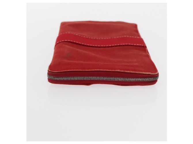 Portafoglio Epi Louis Vuitton Hermes 2 pezzi Tela Rossa Verde LV Auth ka174 Rosso - vista 4