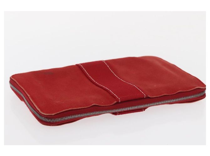 Portafoglio Epi Louis Vuitton Hermes 2 pezzi Tela Rossa Verde LV Auth ka174 Rosso - vista 5