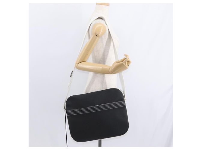 LOEWE Borsa a Spalla Anagram Pelle Nera Argento Auth 151851 Nero - vista 22