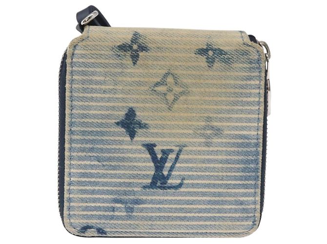 PORTAFOGLI COMPACT ZIPPY MONOGRAM ACQUERELLA BLU LOUIS VUITTON M80461 Auth 151307 - vista 13