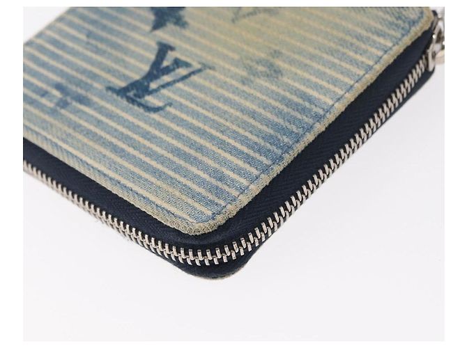 PORTAFOGLI COMPACT ZIPPY MONOGRAM ACQUERELLA BLU LOUIS VUITTON M80461 Auth 151307 - vista 15
