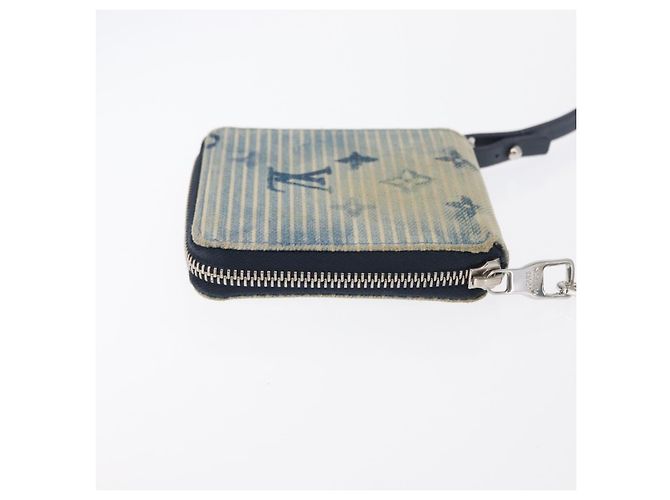 PORTAFOGLI COMPACT ZIPPY MONOGRAM ACQUERELLA BLU LOUIS VUITTON M80461 Auth 151307 - vista 3