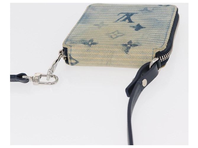 PORTAFOGLI COMPACT ZIPPY MONOGRAM ACQUERELLA BLU LOUIS VUITTON M80461 Auth 151307 - vista 6