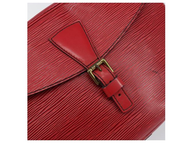 LOUIS VUITTON Borsa a Spalla Epi Jeune Fille MM Rossa M52157 LV Auth 152654 Rosso - vista 18