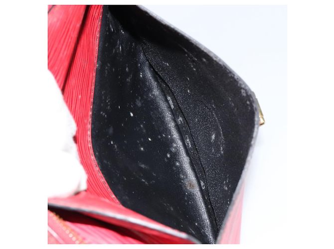LOUIS VUITTON Borsa a Spalla Epi Jeune Fille MM Rossa M52157 LV Auth 152654 Rosso - vista 23
