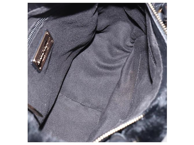 Borsa a mano Vala in suede nero e oro Salvatore Ferragamo Auth BA7991 D'oro - vista 10