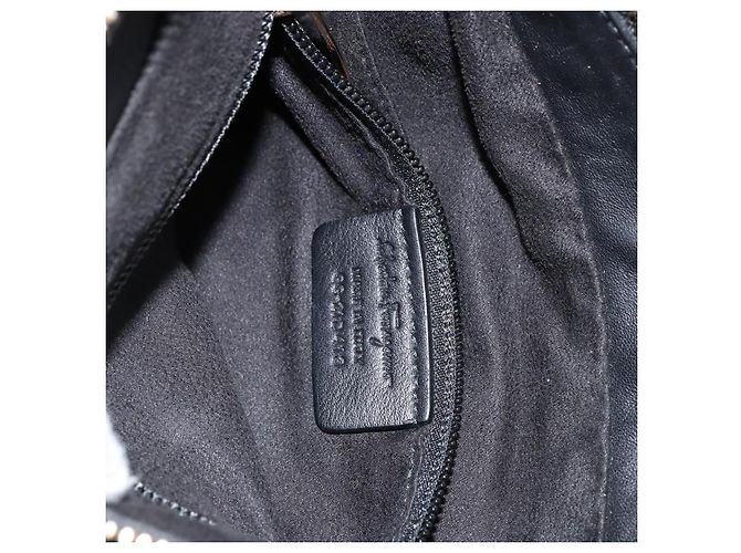 Borsa a mano Vala in suede nero e oro Salvatore Ferragamo Auth BA7991 D'oro - vista 11