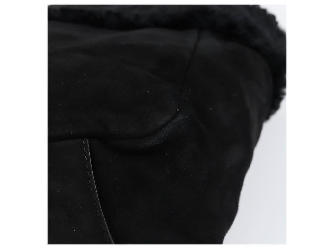 Borsa a mano Vala in suede nero e oro Salvatore Ferragamo Auth BA7991 D'oro - vista 16