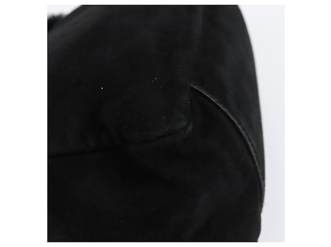 Borsa a mano Vala in suede nero e oro Salvatore Ferragamo Auth BA7991 D'oro - vista 17