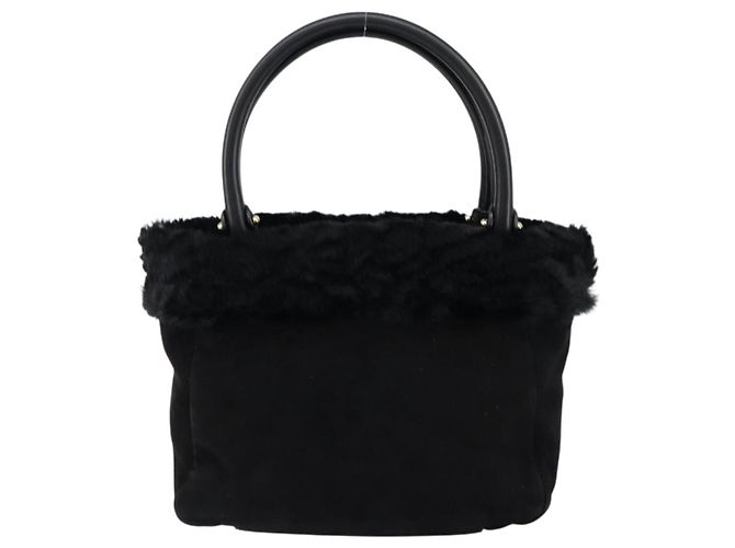 Borsa a mano Vala in suede nero e oro Salvatore Ferragamo Auth BA7991 D'oro - vista 2