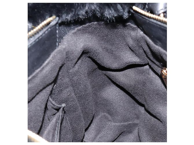 Borsa a mano Vala in suede nero e oro Salvatore Ferragamo Auth BA7991 D'oro - vista 21
