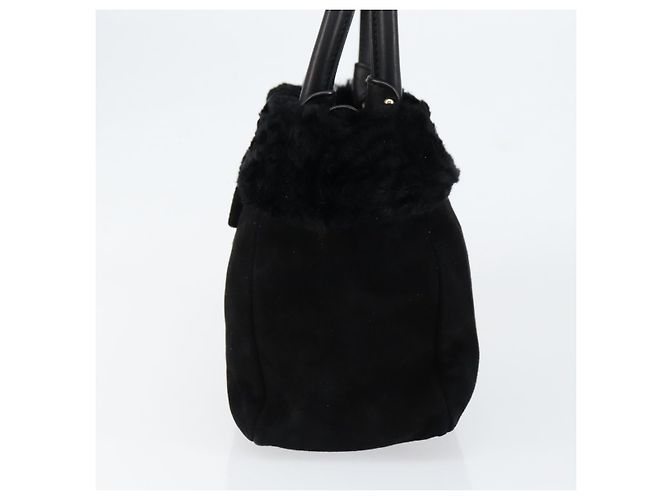 Borsa a mano Vala in suede nero e oro Salvatore Ferragamo Auth BA7991 D'oro - vista 3
