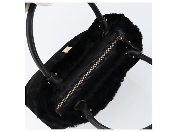 Borsa a mano Vala in suede nero e oro Salvatore Ferragamo Auth BA7991 D'oro - vista 6