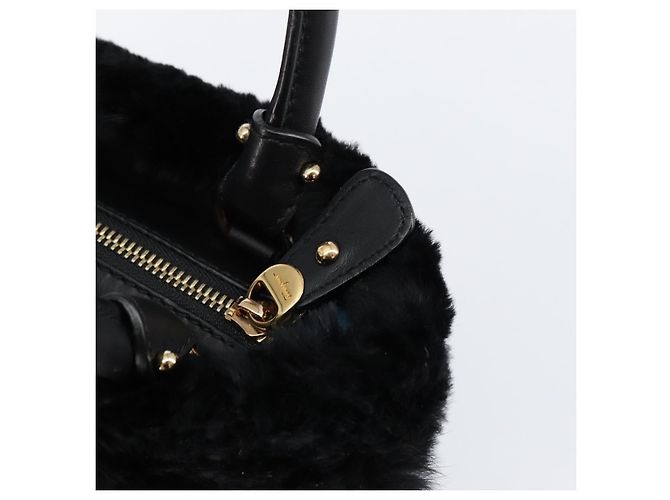Borsa a mano Vala in suede nero e oro Salvatore Ferragamo Auth BA7991 D'oro - vista 9
