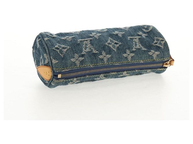 LOUIS VUITTON Pochette Monogram Denim Trousse Speedy GM Blu M95081 LV Auth am9350V - vista 5