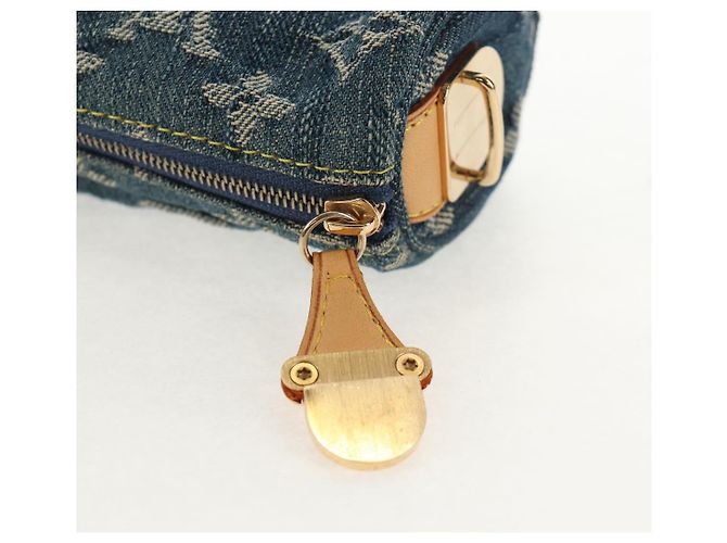 LOUIS VUITTON Pochette Monogram Denim Trousse Speedy GM Blu M95081 LV Auth am9350V - vista 9