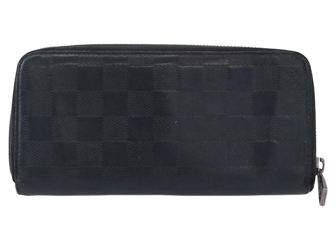 Portafoglio Zippy Verticale Damier Infini Nero LOUIS VUITTON N63549 LV Auth bs31260 - vista 2