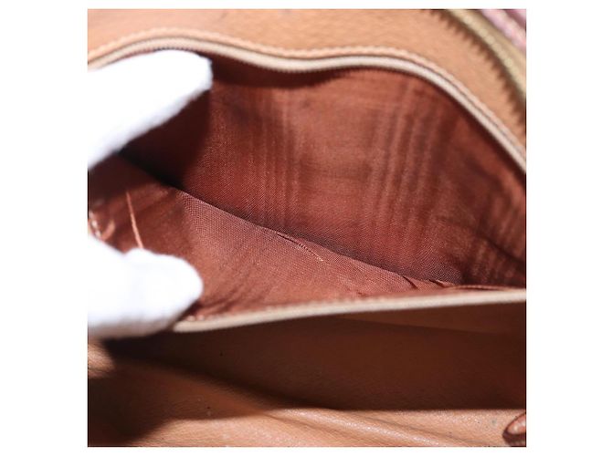 Céline Clutch em lona Macadam CELINE em couro PVC marrom dourado Auth bs31209 - vista 11