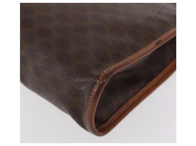 Céline Clutch em lona Macadam CELINE em couro PVC marrom dourado Auth bs31209 - vista 14