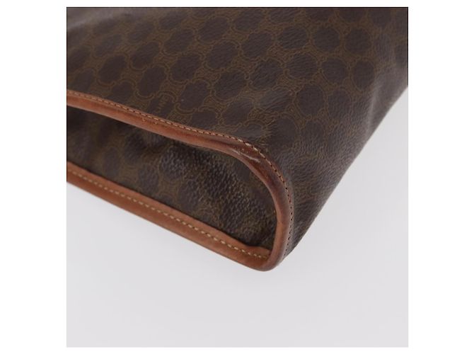 Céline Clutch em lona Macadam CELINE em couro PVC marrom dourado Auth bs31209 - vista 15