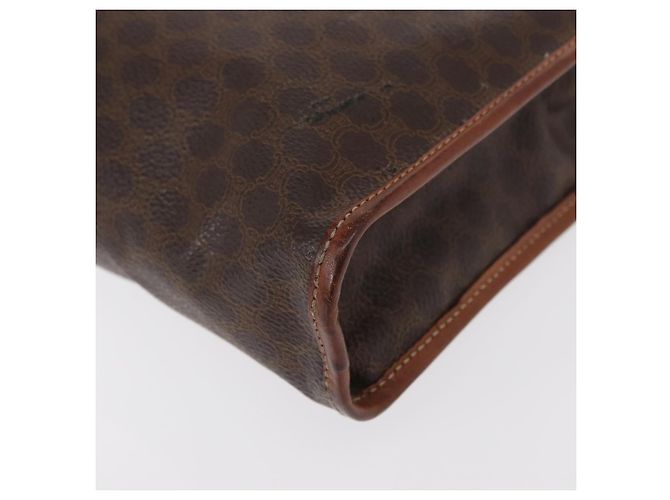Céline Clutch em lona Macadam CELINE em couro PVC marrom dourado Auth bs31209 - vista 16