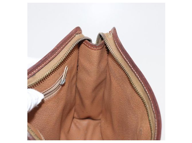 Céline Clutch em lona Macadam CELINE em couro PVC marrom dourado Auth bs31209 - vista 19