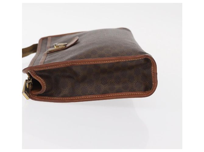 Céline Clutch em lona Macadam CELINE em couro PVC marrom dourado Auth bs31209 - vista 5