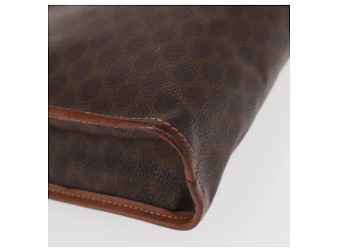 Céline Clutch em lona Macadam CELINE em couro PVC marrom dourado Auth bs31209 - vista 8