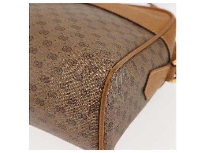 Gucci Borsa a Spalla Micro GG Supreme PVC Beige Oro 001 084 0852 Auth BA6744 D'oro - vista 11