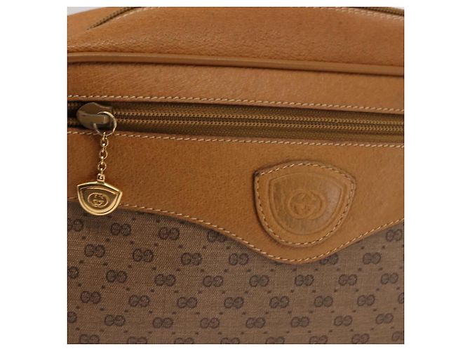 Gucci Borsa a Spalla Micro GG Supreme PVC Beige Oro 001 084 0852 Auth BA6744 D'oro - vista 15