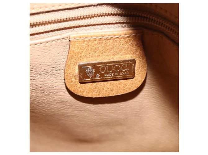 Gucci Borsa a Spalla Micro GG Supreme PVC Beige Oro 001 084 0852 Auth BA6744 D'oro - vista 16