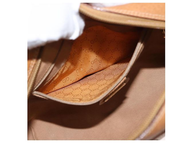 Gucci Borsa a Spalla Micro GG Supreme PVC Beige Oro 001 084 0852 Auth BA6744 D'oro - vista 20