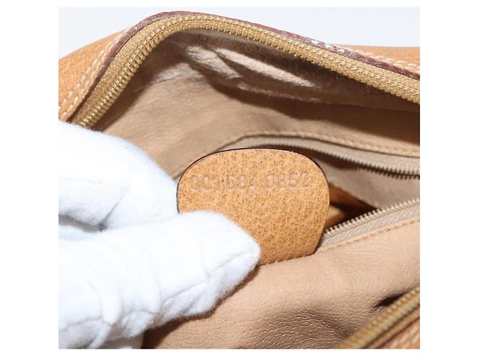 Gucci Borsa a Spalla Micro GG Supreme PVC Beige Oro 001 084 0852 Auth BA6744 D'oro - vista 21