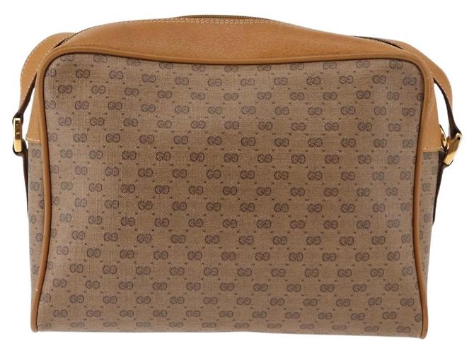 Gucci Borsa a Spalla Micro GG Supreme PVC Beige Oro 001 084 0852 Auth BA6744 D'oro - vista 3