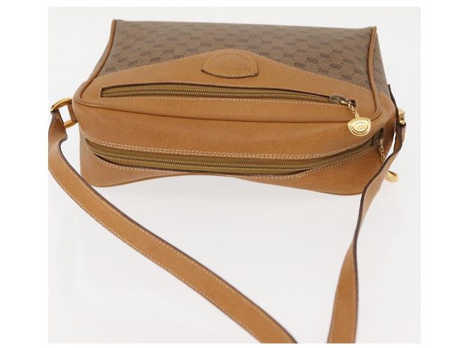 Gucci Borsa a Spalla Micro GG Supreme PVC Beige Oro 001 084 0852 Auth BA6744 D'oro - vista 6