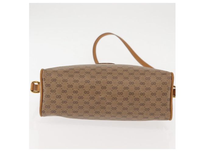 Gucci Borsa a Spalla Micro GG Supreme PVC Beige Oro 001 084 0852 Auth BA6744 D'oro - vista 9
