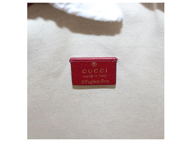 Borsa di collaborazione GUCCI Micro GG Supreme Doraemon in PVC 625216 Auth 156657SAM Beige D'oro - vista 17