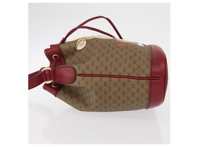Borsa di collaborazione GUCCI Micro GG Supreme Doraemon in PVC 625216 Auth 156657SAM Beige D'oro - vista 5