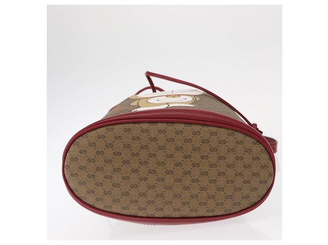 Borsa di collaborazione GUCCI Micro GG Supreme Doraemon in PVC 625216 Auth 156657SAM Beige D'oro - vista 9