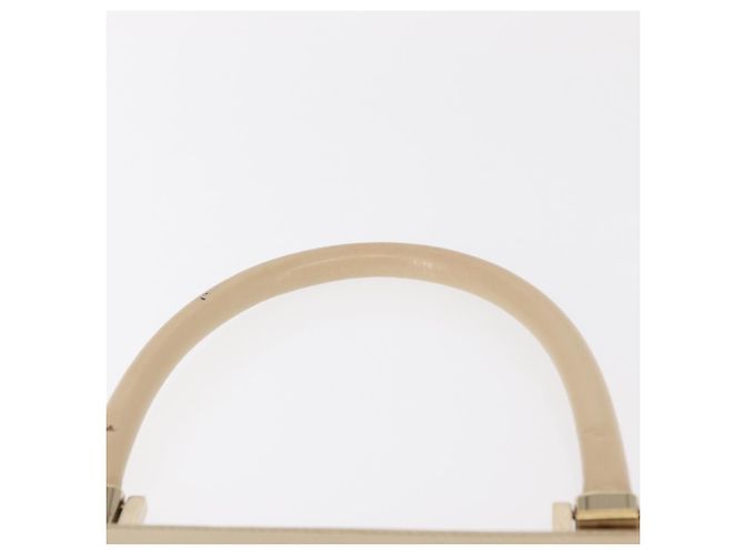 Borsa a Mano GUCCI Smalto Beige Oro Auth bs31430 D'oro - vista 14