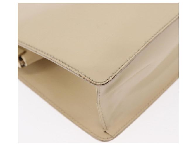 Borsa a Mano GUCCI Smalto Beige Oro Auth bs31430 D'oro - vista 16