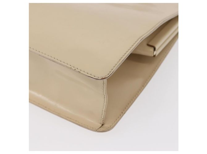 Borsa a Mano GUCCI Smalto Beige Oro Auth bs31430 D'oro - vista 17