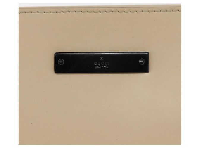 Borsa a Mano GUCCI Smalto Beige Oro Auth bs31430 D'oro - vista 18