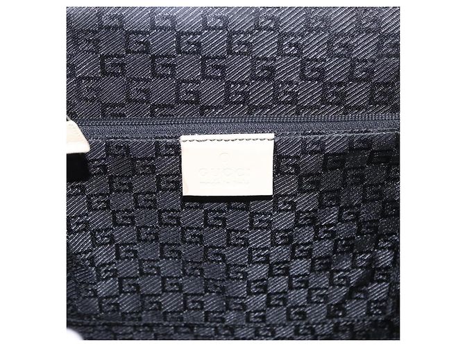 Borsa a Mano GUCCI Smalto Beige Oro Auth bs31430 D'oro - vista 19