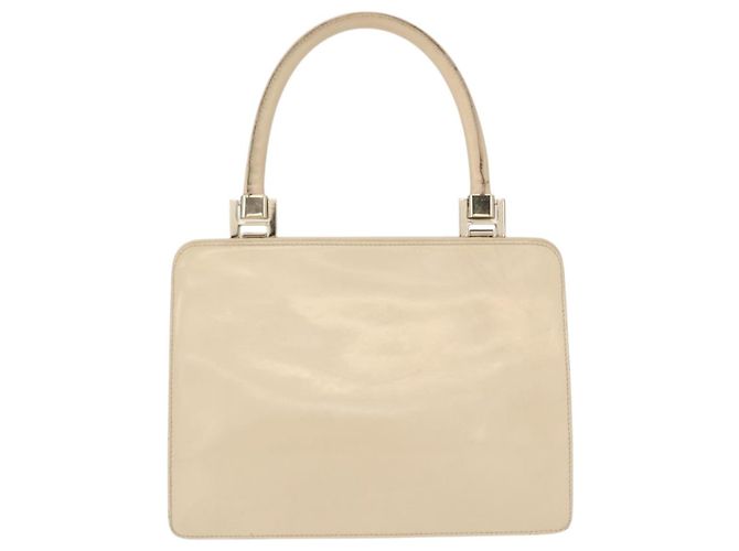 Borsa a Mano GUCCI Smalto Beige Oro Auth bs31430 D'oro - vista 2
