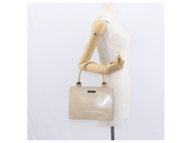 Borsa a Mano GUCCI Smalto Beige Oro Auth bs31430 D'oro - vista 25