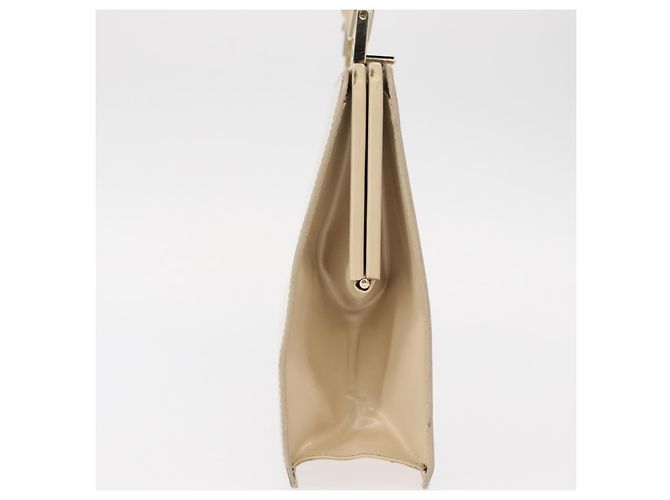 Borsa a Mano GUCCI Smalto Beige Oro Auth bs31430 D'oro - vista 4