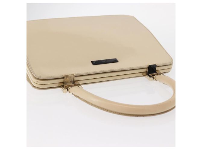 Borsa a Mano GUCCI Smalto Beige Oro Auth bs31430 D'oro - vista 6