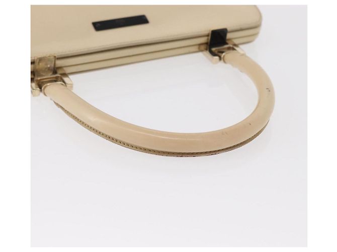 Borsa a Mano GUCCI Smalto Beige Oro Auth bs31430 D'oro - vista 8